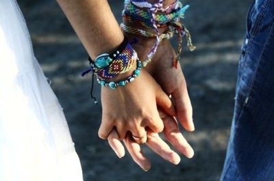 bracelets,  friendship bracelets and  hands
