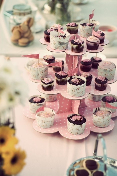 cupcakes, food and pink