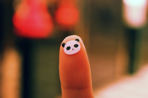 cute, finger and panda