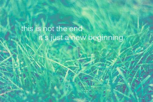 grass, text and the end
