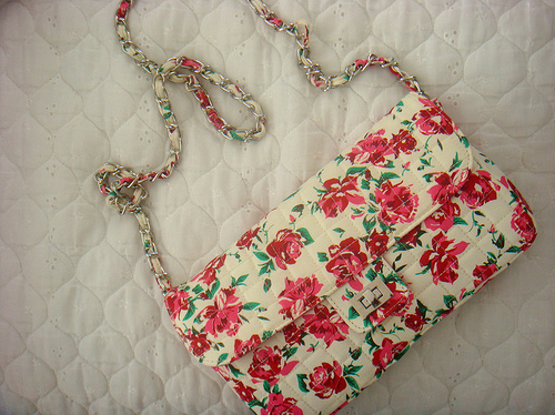 bag, fashion and flowers