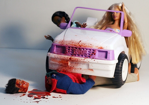 barbie, blood and dead