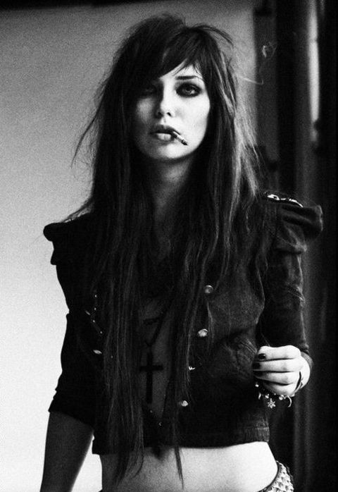 beautiful, black and white and cigarette