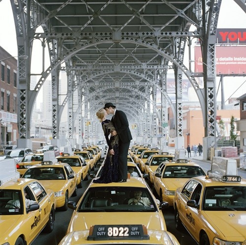 bridge, cab and city