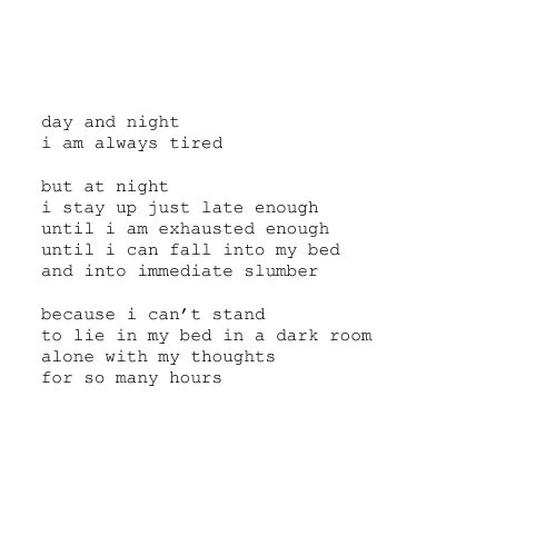 darkness, emotional and exhausted