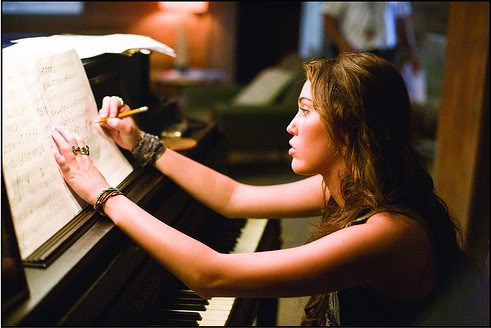 girl, miley cyrus and piano