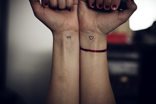 hands, heart, infinite, symbol, tattoo