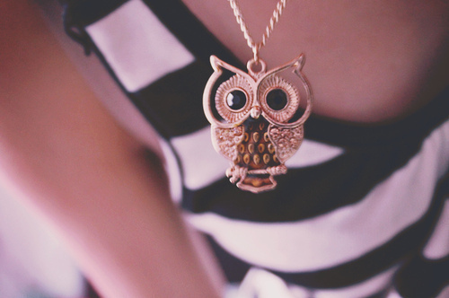 hot, necklace and owl