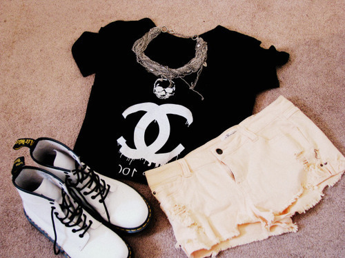boots, chanel and cloths