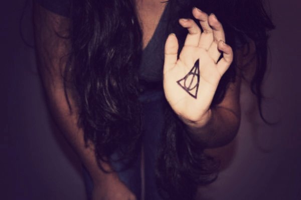 brunette, deathly and deathly hallows