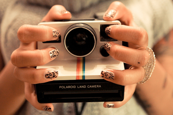 camera, girl and leopard print