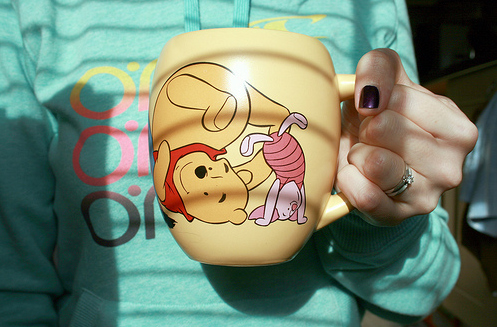 disney, mug, piglet, pooh