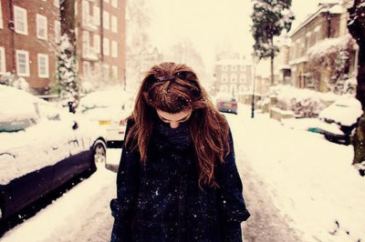 girl,  pretty and  snow