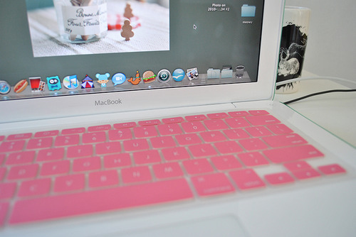 girly, keyboard and mac