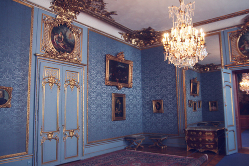 blue, chandelier, photography, victorian, vintage