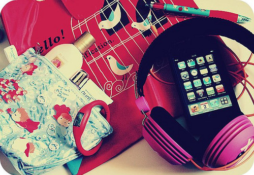 cute, headphones and iphone