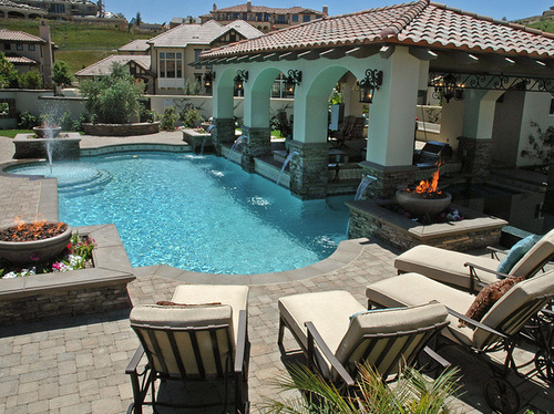 #pool #dream #house, house and patio