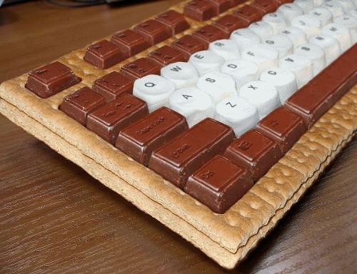 art, chocolate and keyboard