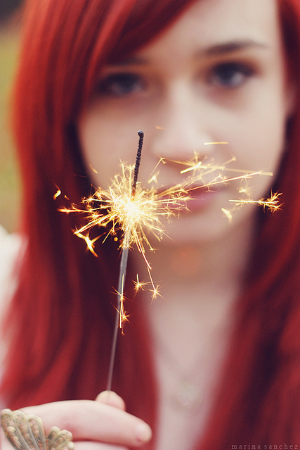 beautiful, eyes and fireworks