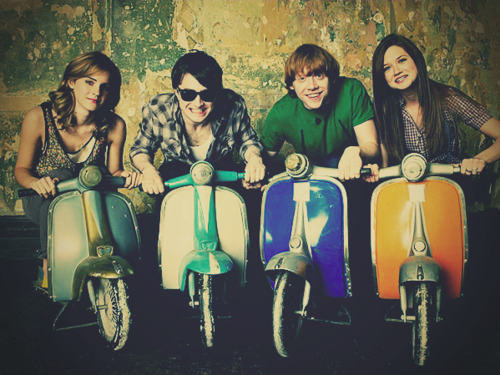 bonnie wright, daniel radcliffe, emma watson, ginny, harry potter