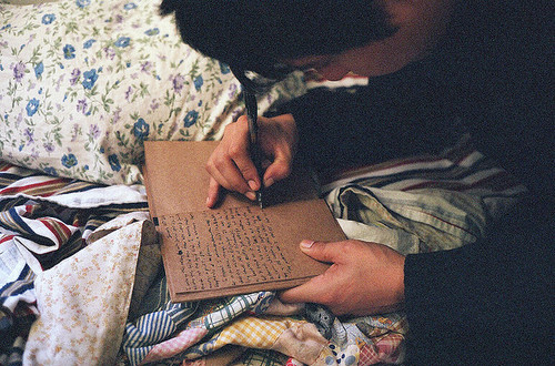book, boy and diary