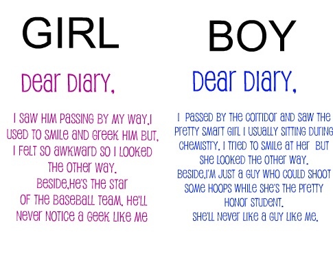 boy, couple, diary, girl