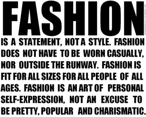 fashion, love and statement