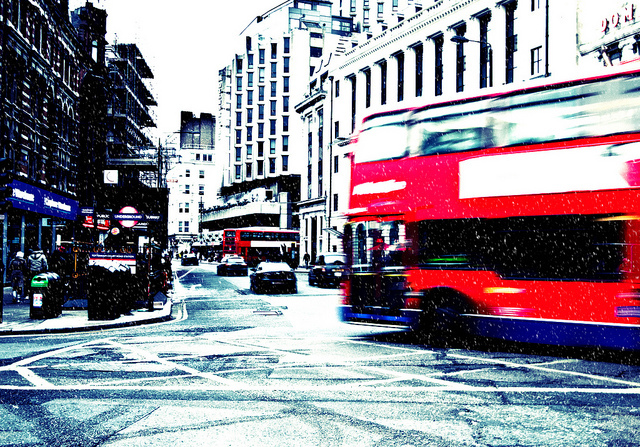 british, bus and city