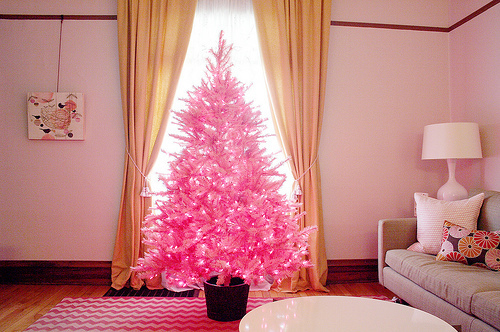 christmas, christmas tree and pink