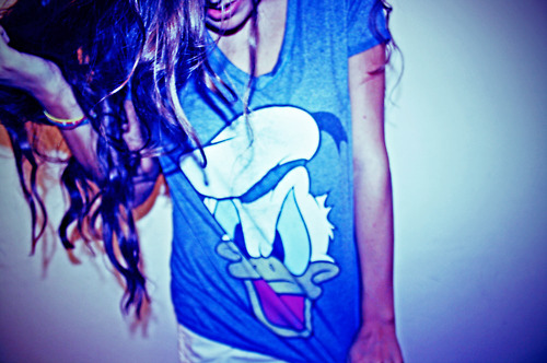 donald duck, girl and hair