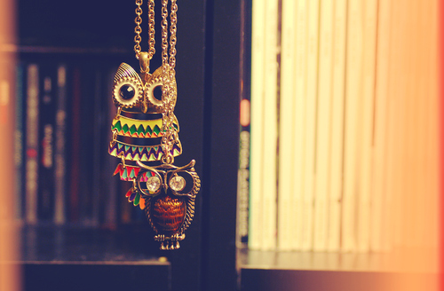 elegance, necklace and owl
