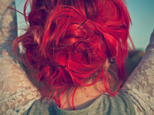 girl, hair and red
