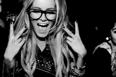 black and white, blonde and girl