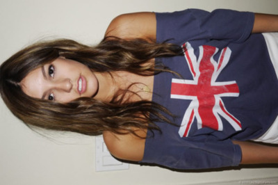 british flag,  brunette and  england