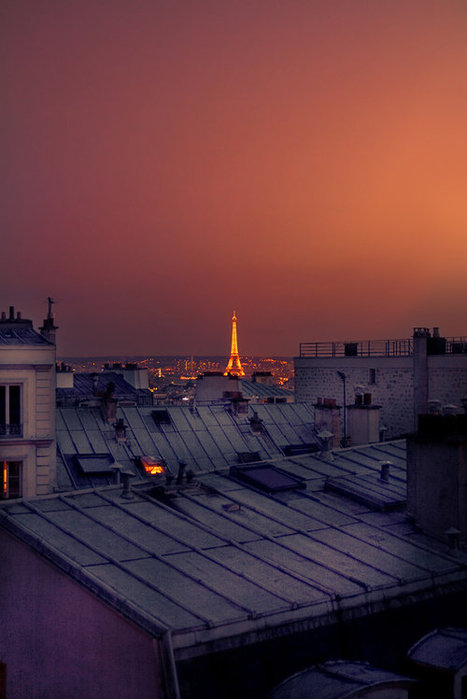 eiffel tower, france and light