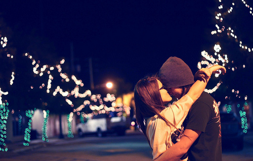 kiss,  lights and  love