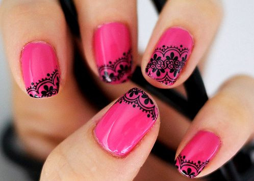 lace, modern vintage and nail art