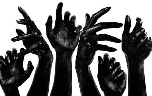 art,  black and  hands
