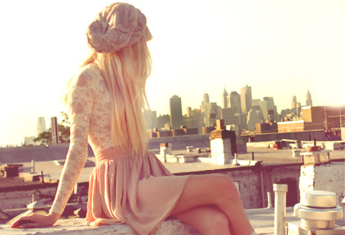 back, blonde, city, elle ribera, fashion