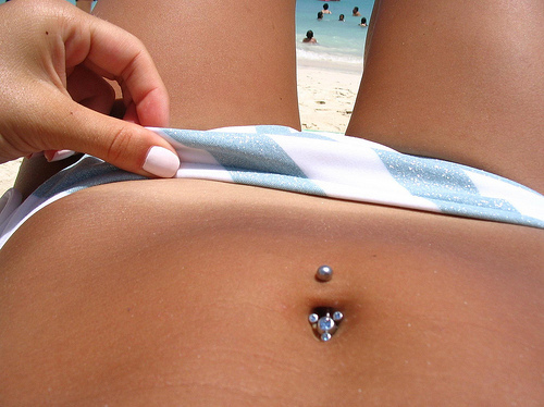 beach,  belly and  bikini