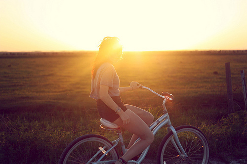 bicycle, fashion and girl