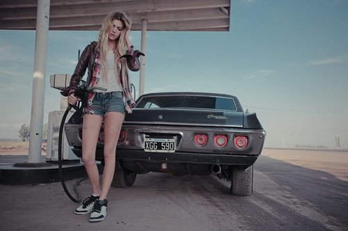 blonde, car and girl