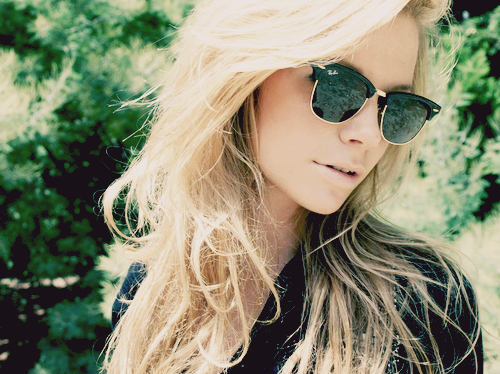 blonde, girl, glasses, hair, summer