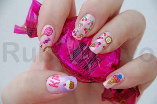 cup-cake, cute and nails