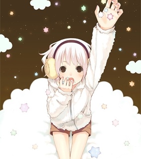 anime, anime star and clouds