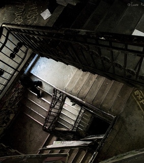 antique, black and white and building