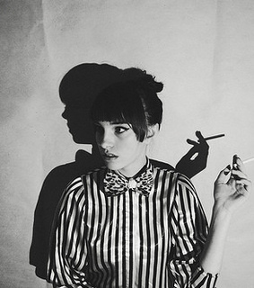 black and white, cigarette and fashion