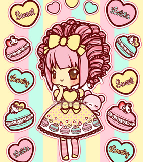 blue, cupcake and girl