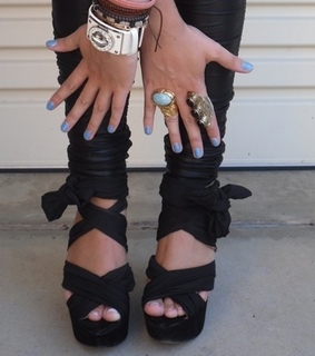 fashion, nail polish and rings