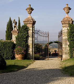 garden, gate and greenery
